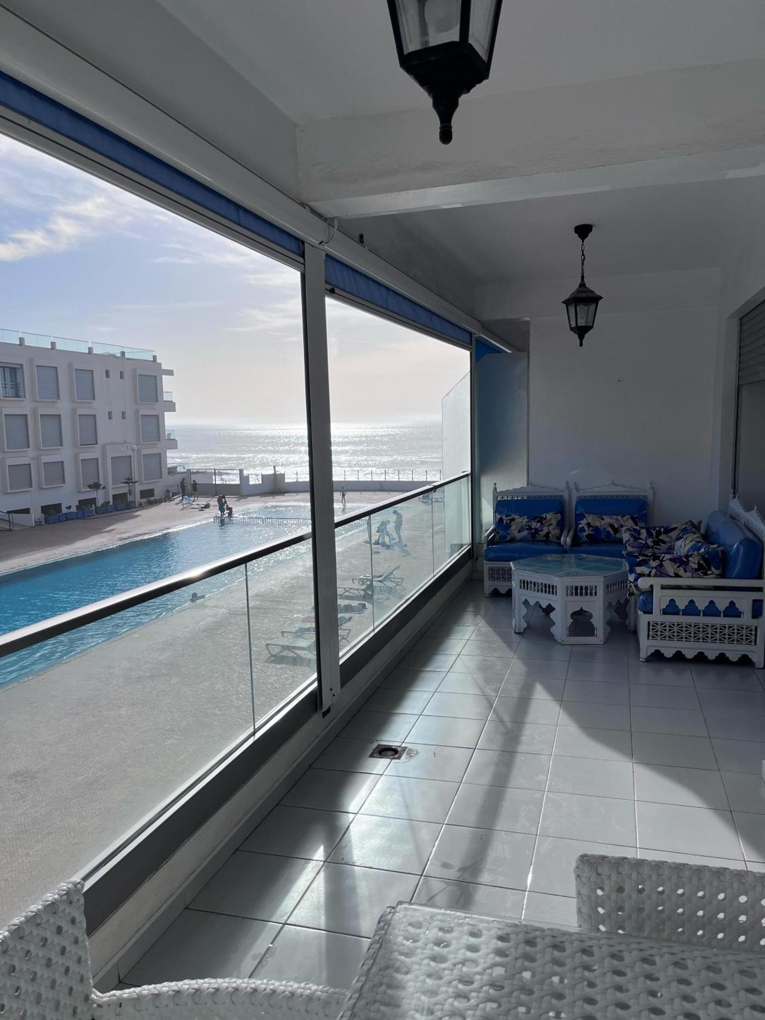Apartment Sea View With Pool Aourir Exterior photo
